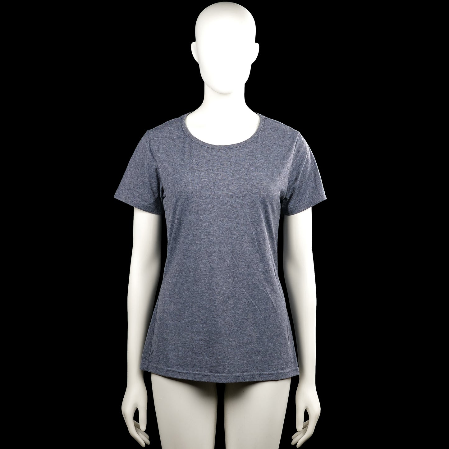 Take off - T-shirt - Gray - Size XL - Gray solid top with a round neckline and short sleeves. Straight hem and plain cuffs.