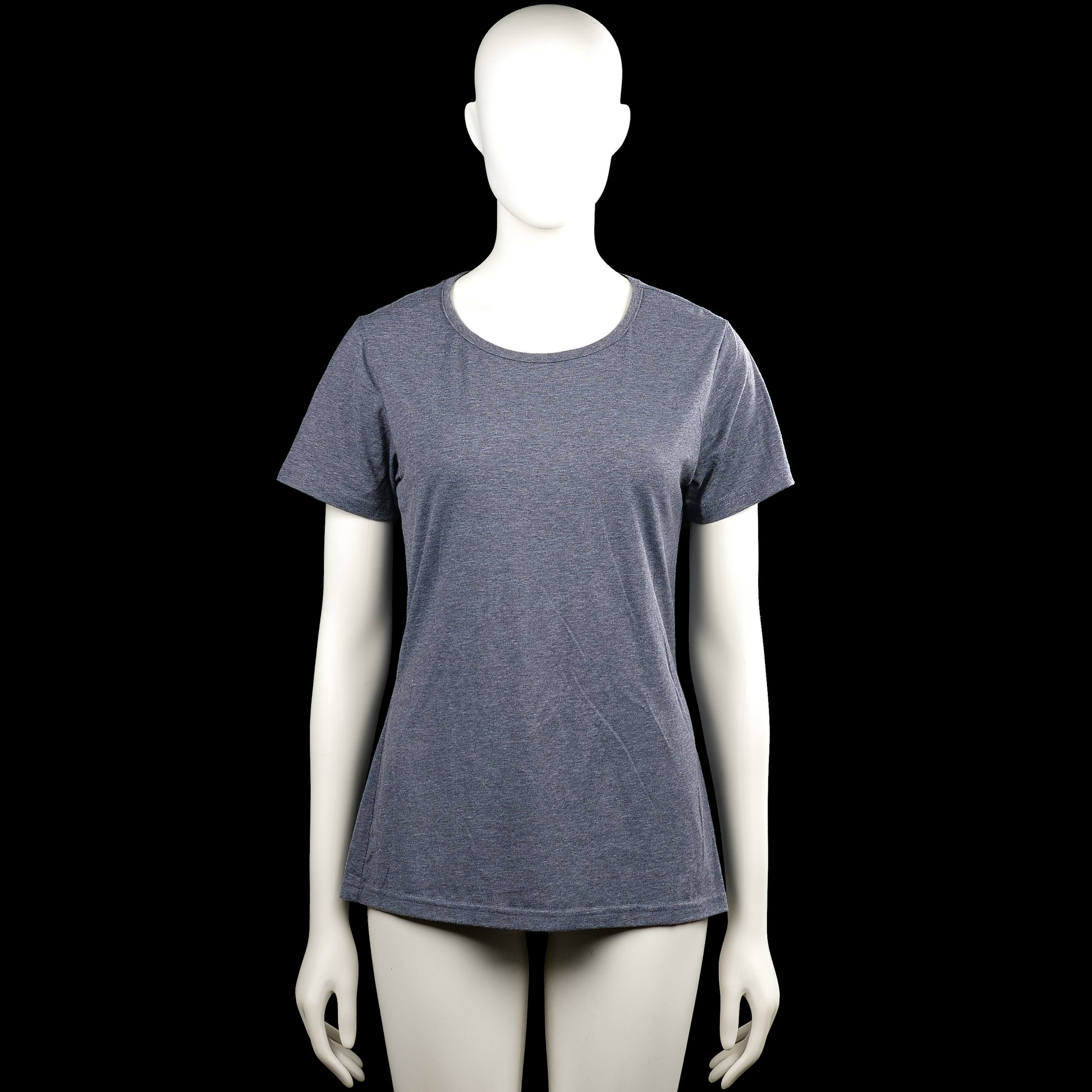 Take off - T-shirt - Gray - Size XL - Gray solid top with a round neckline and short sleeves. Straight hem and plain cuffs.