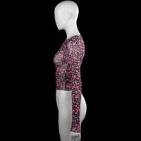 Long-sleeve top - Black & Pink - Size XS