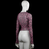 Long-sleeve top - Black & Pink - Size XS