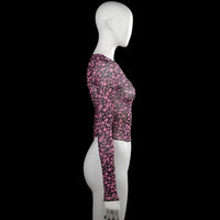 Long-sleeve top - Black & Pink - Size XS