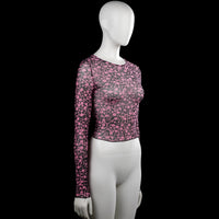 Long-sleeve top - Black & Pink - Size XS