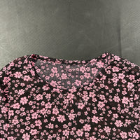 Long-sleeve top - Black & Pink - Size XS