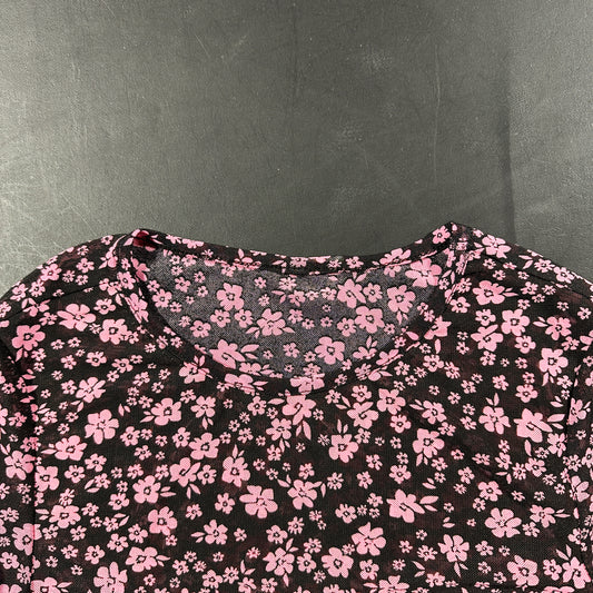 Long-sleeve top - Black & Pink - Size XS