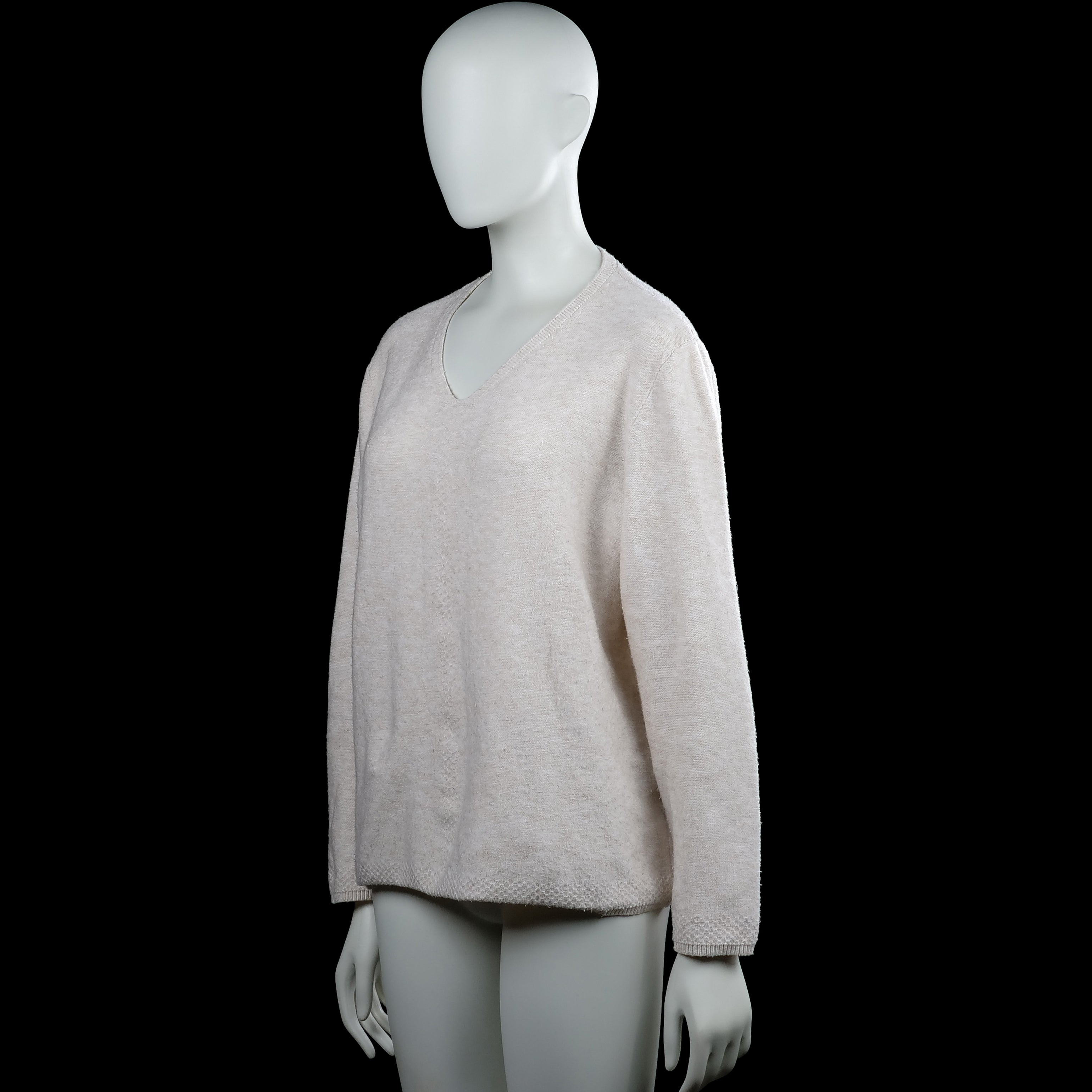 Long-sleeve top - Ivory - Size 44