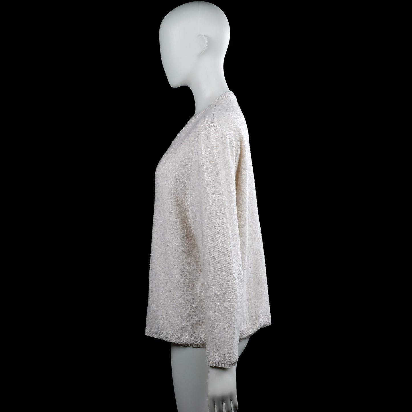 Long-sleeve top - Ivory - Size 44