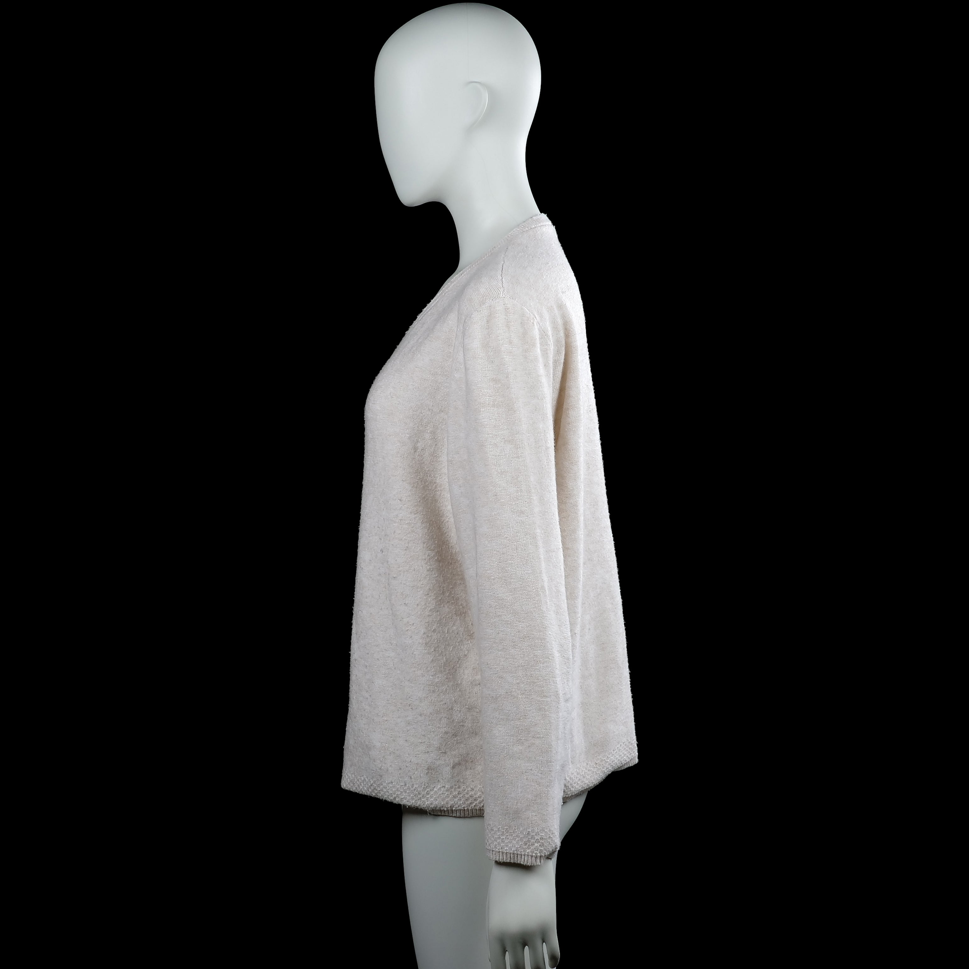 Long-sleeve top - Ivory - Size 44