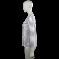 Long-sleeve top - White & Light Gray - Size M
