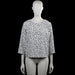 Opus - Long-sleeve top - White & Black - Size 38 - White top with black polka-dot pattern and a round neckline. Three-quarter sleeves with plain cuffs and a straight hem.