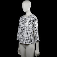 Long-sleeve top - White & Black - Size 38