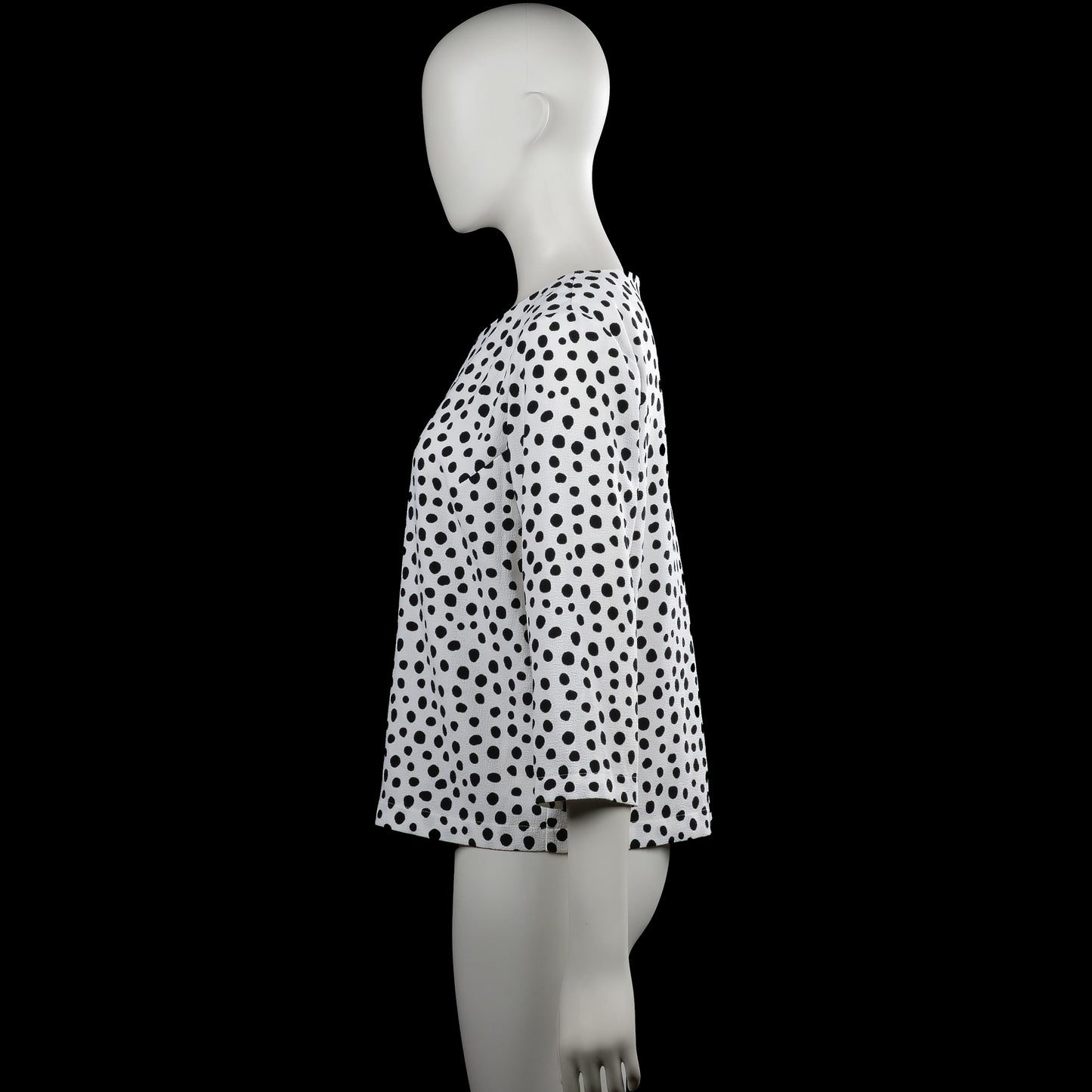 Long-sleeve top - White & Black - Size 38