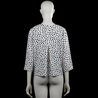Long-sleeve top - White & Black - Size 38