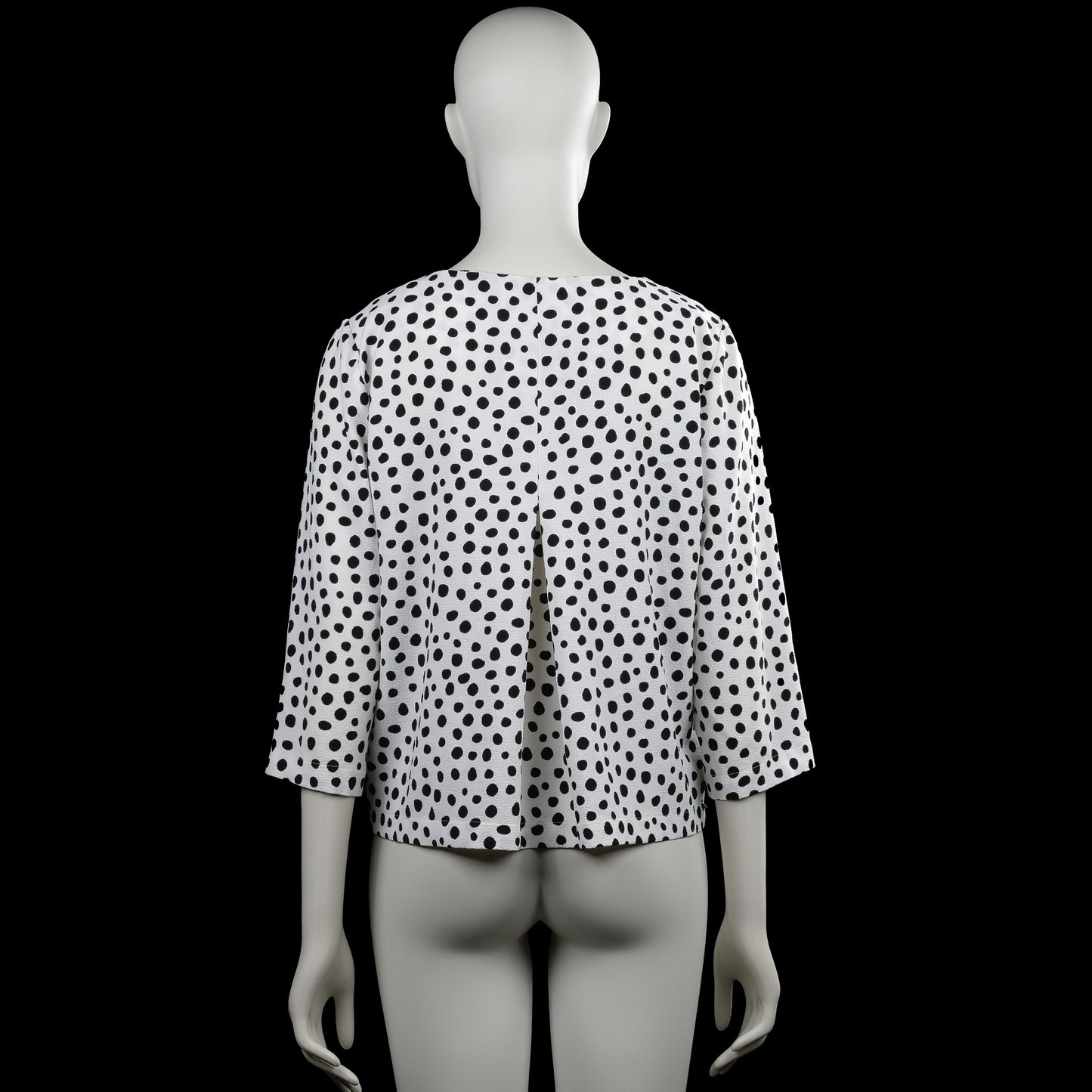 Long-sleeve top - White & Black - Size 38