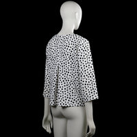 Long-sleeve top - White & Black - Size 38
