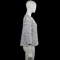 Long-sleeve top - White & Black - Size 38