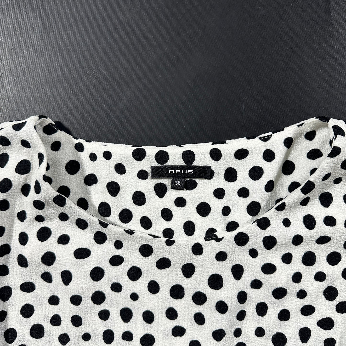 Long-sleeve top - White & Black - Size 38