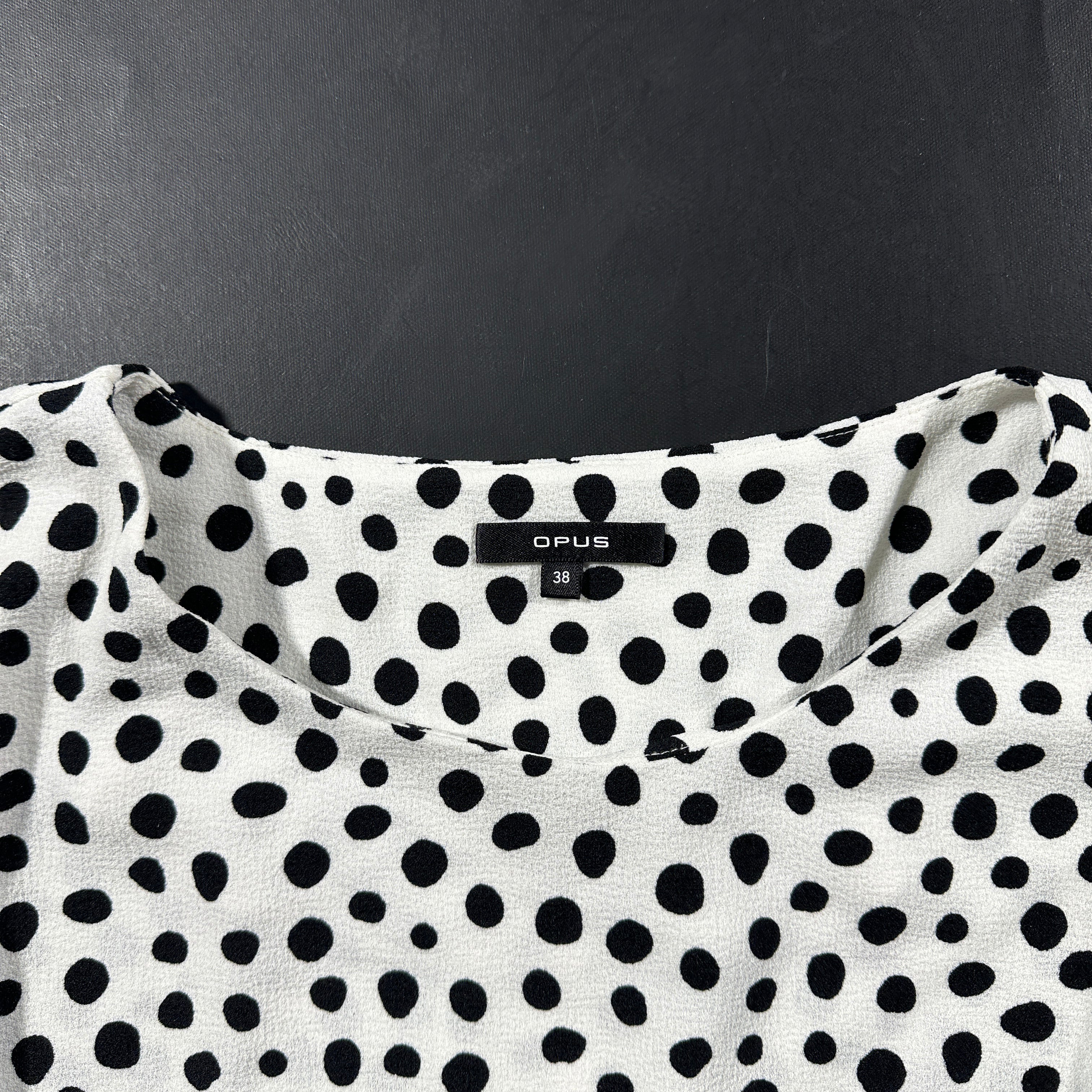 Long-sleeve top - White & Black - Size 38