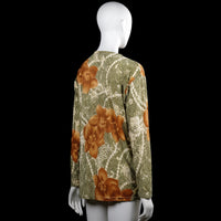Long-sleeve top - Olive & Brown - Size M, L