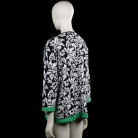 Long-sleeve top - Black & White - Size L