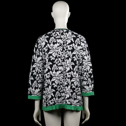 Long-sleeve top - Black & White - Size L