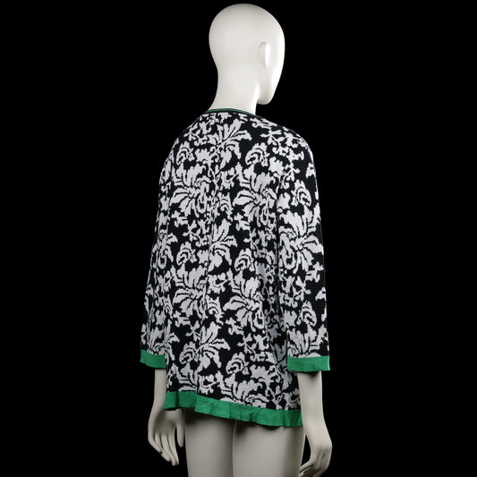 Long-sleeve top - Black & White - Size L