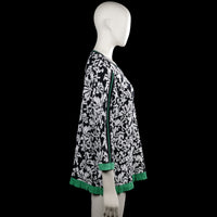 Long-sleeve top - Black & White - Size L