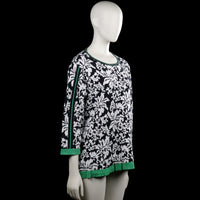 Long-sleeve top - Black & White - Size L