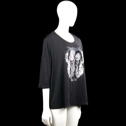 Long-sleeve top - Black - Size XL