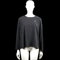 K-way - Long-sleeve top - Charcoal - Size XL - Charcoal solid long-sleeve top with a round neckline and plain cuffs. Straight hem with a small chest logo.