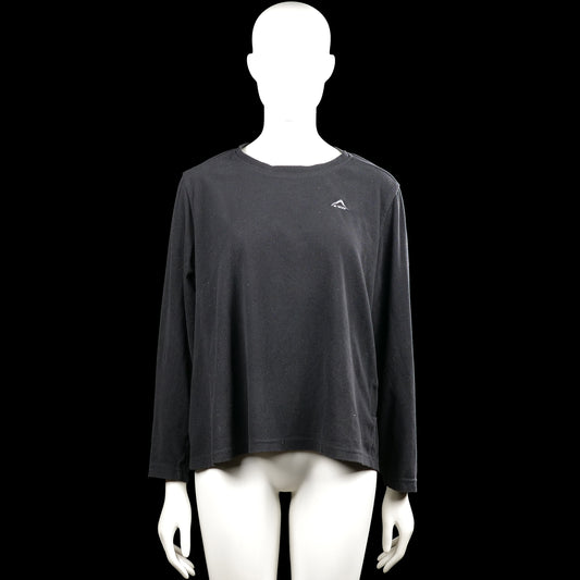 K-way - Long-sleeve top - Charcoal - Size XL - Charcoal solid long-sleeve top with a round neckline and plain cuffs. Straight hem with a small chest logo.