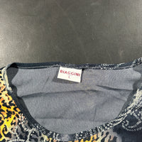 Long-sleeve top - Navy & Beige - Size L