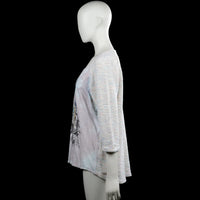 Long-sleeve top - Ivory & Light Blue - Size XXL
