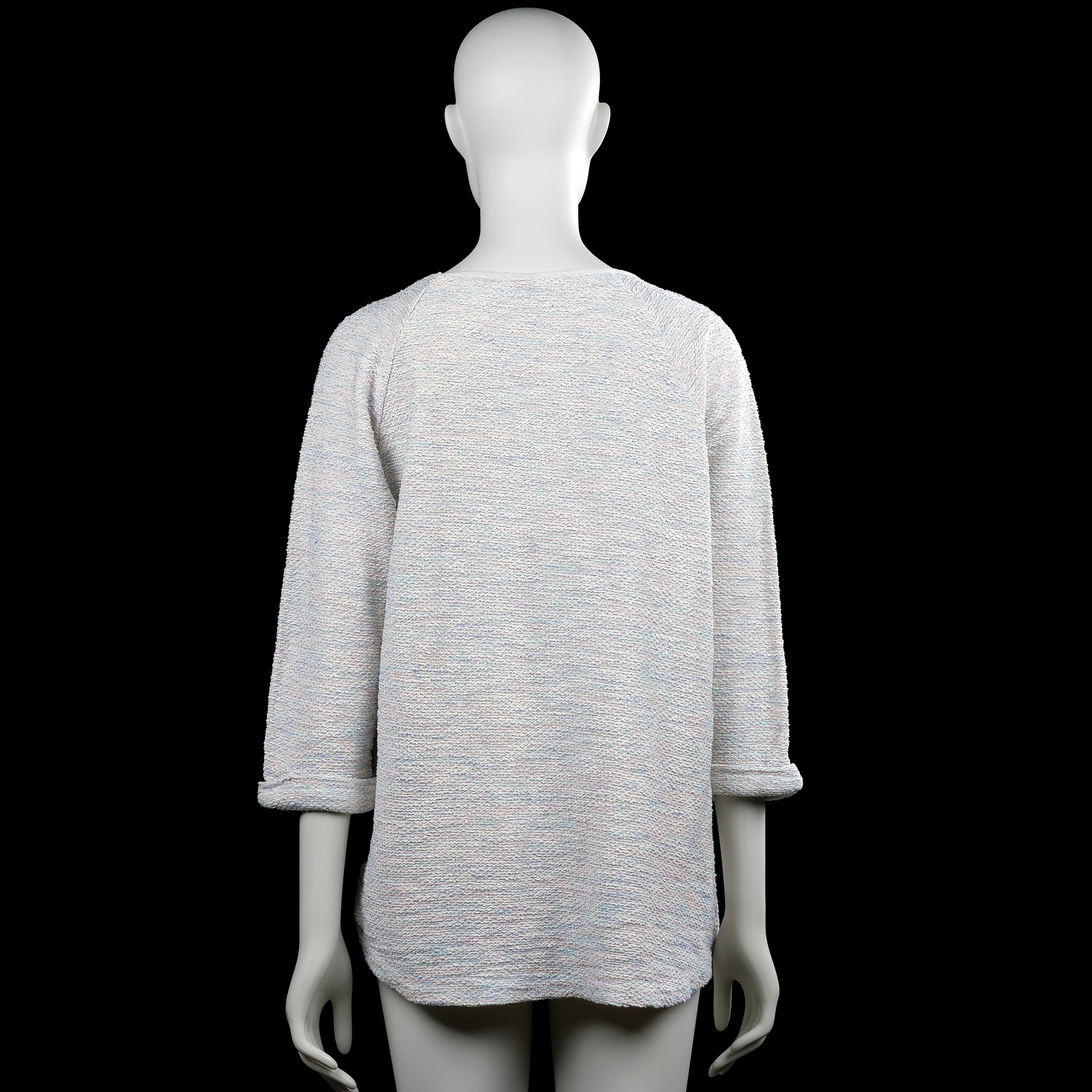 Long-sleeve top - Ivory & Light Blue - Size XXL