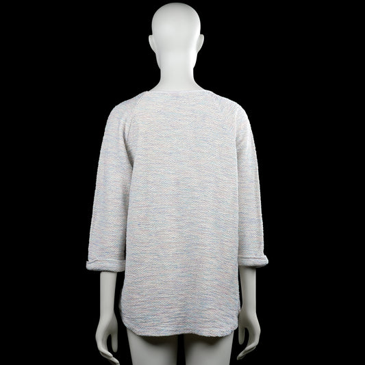 Long-sleeve top - Ivory & Light Blue - Size XXL
