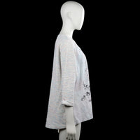 Long-sleeve top - Ivory & Light Blue - Size XXL