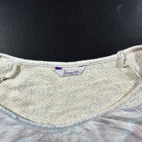Long-sleeve top - Ivory & Light Blue - Size XXL