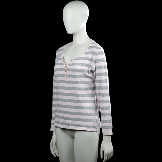 Long-sleeve top - White & Gray - Size 42