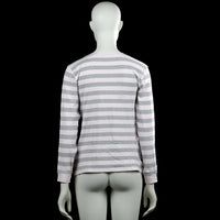 Long-sleeve top - White & Gray - Size 42