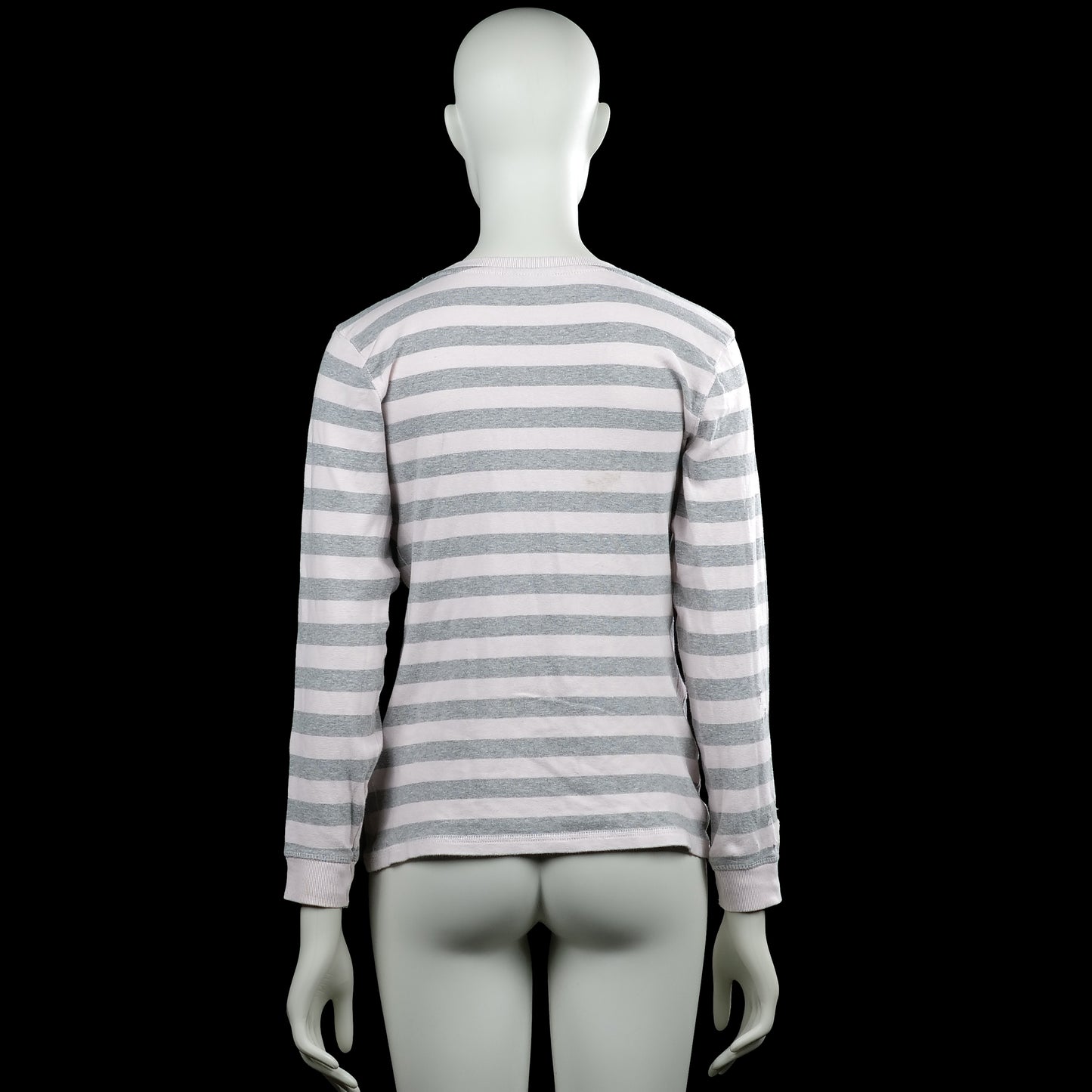 Long-sleeve top - White & Gray - Size 42
