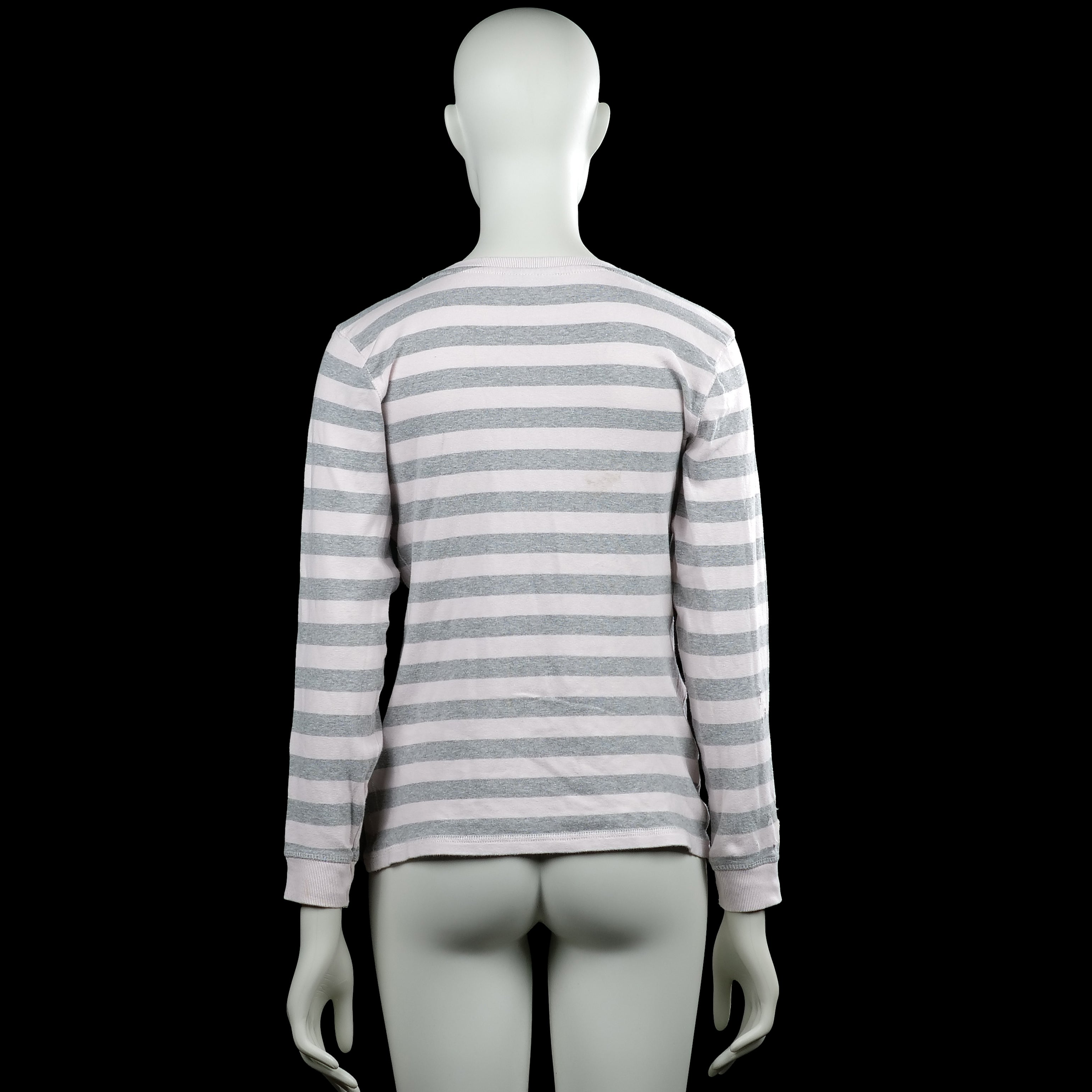 Long-sleeve top - White & Gray - Size 42