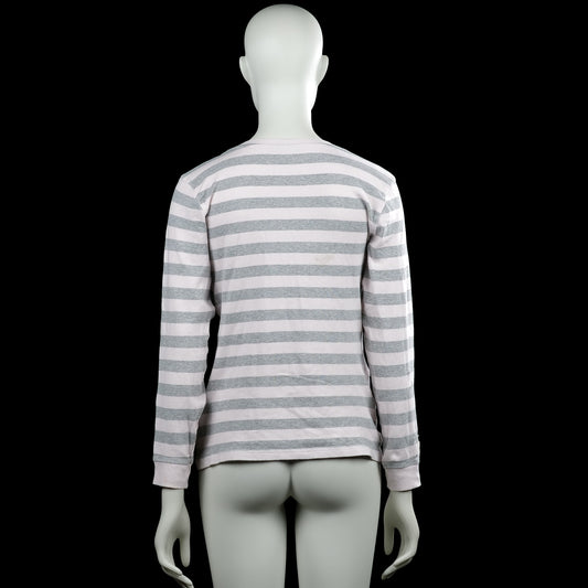 Long-sleeve top - White & Gray - Size 42
