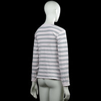 Long-sleeve top - White & Gray - Size 42