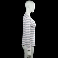 Long-sleeve top - White & Gray - Size 42