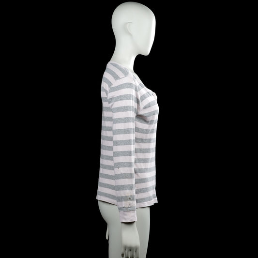 Long-sleeve top - White & Gray - Size 42