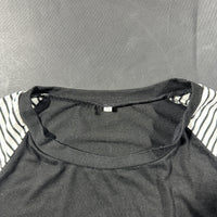 Long-sleeve top - Black & White - Size XL