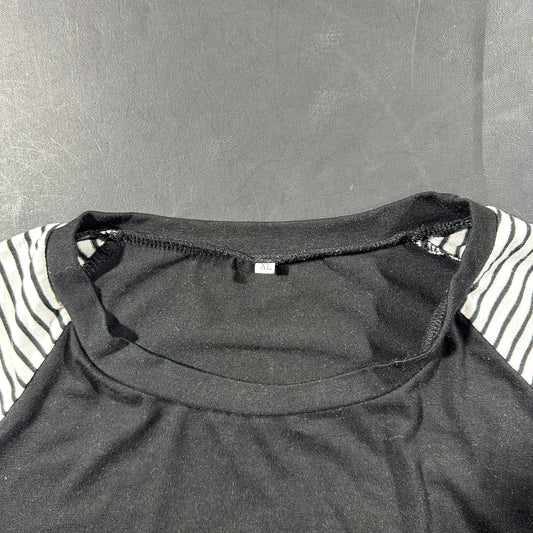 Long-sleeve top - Black & White - Size XL
