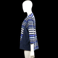 Long-sleeve top - Navy & White - Size XL