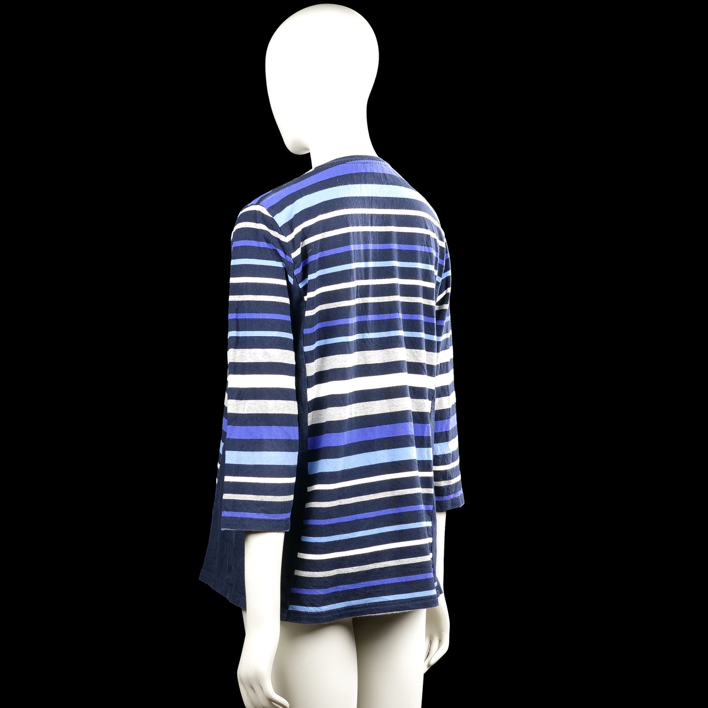 Long-sleeve top - Navy & White - Size XL