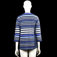 Long-sleeve top - Navy & White - Size XL