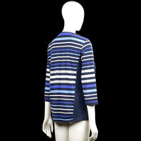 Long-sleeve top - Navy & White - Size XL